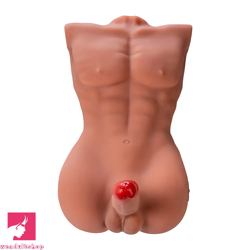 6.1in Super Realistic Soft Lover Male Torso Dildo Vibrating Thrusting Cock Toy