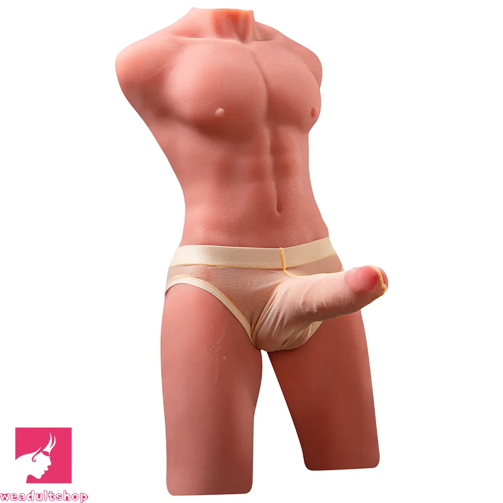 6.69in Life Size Male Torso With Thrusting Vibrating Function Dildo Sensory Toy