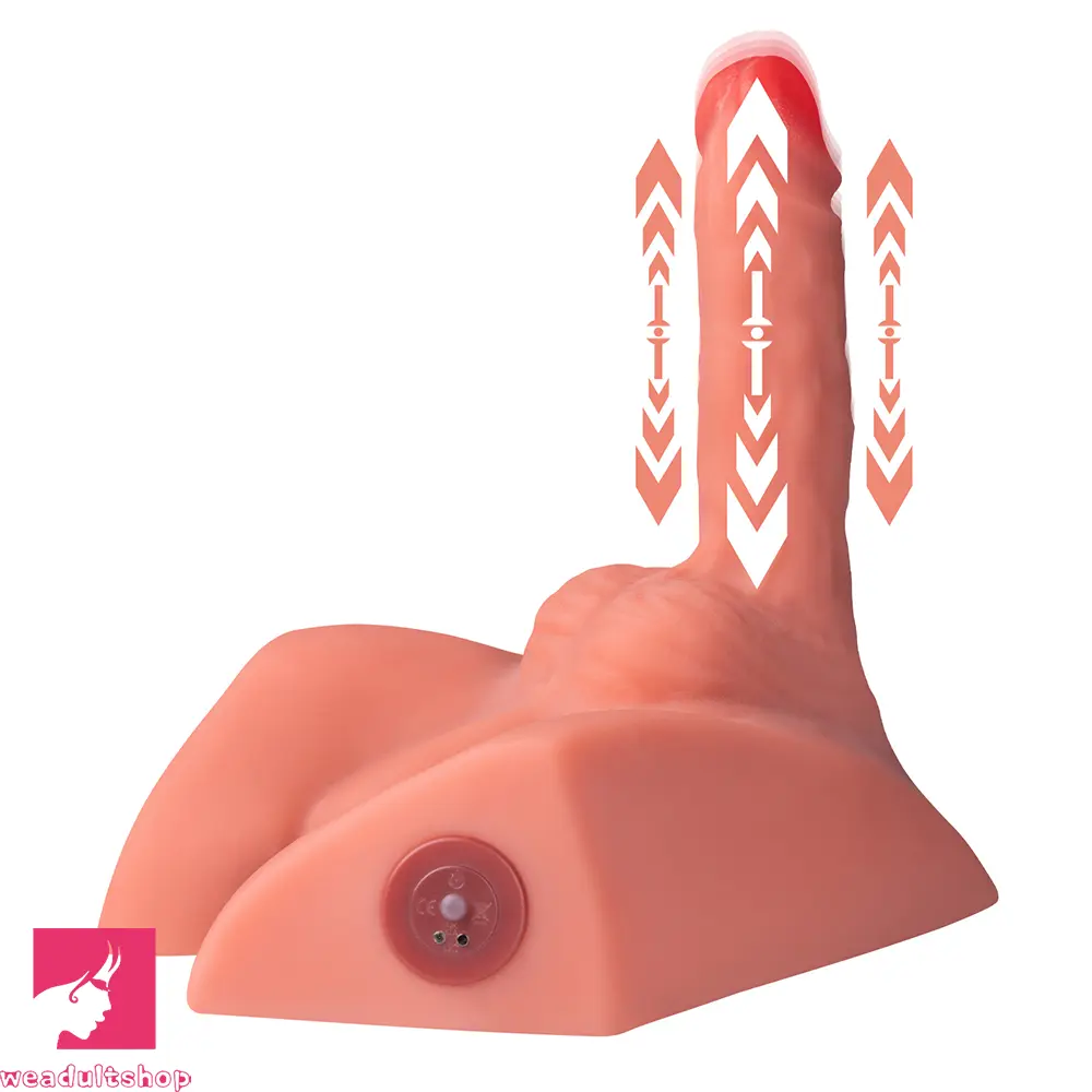 7.87in Real Feeling 3D Lifelike Sex Torso Dildo With Vibrating Thrusting Cock