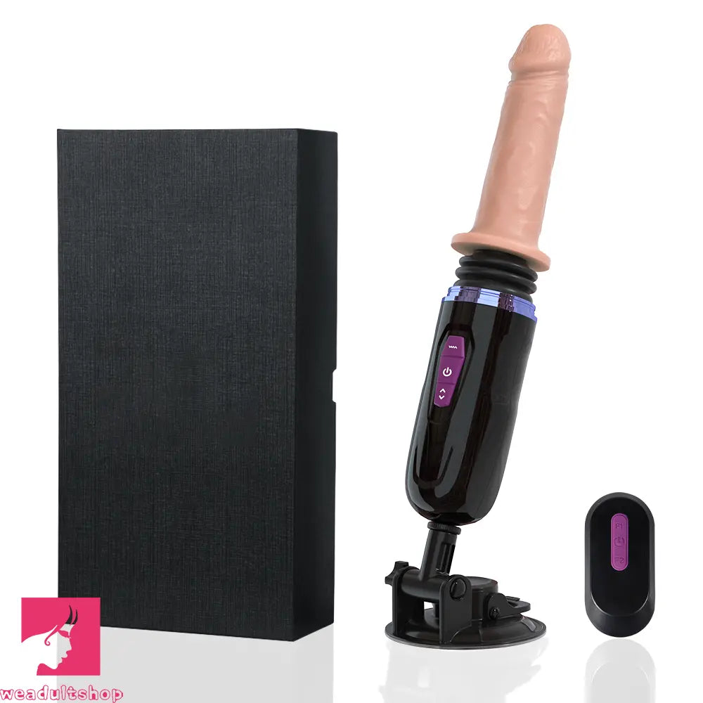 6.7in+1.2in G Spot Thrusting Dildo Machine Soft Real Cock Male Adult Sex Toy