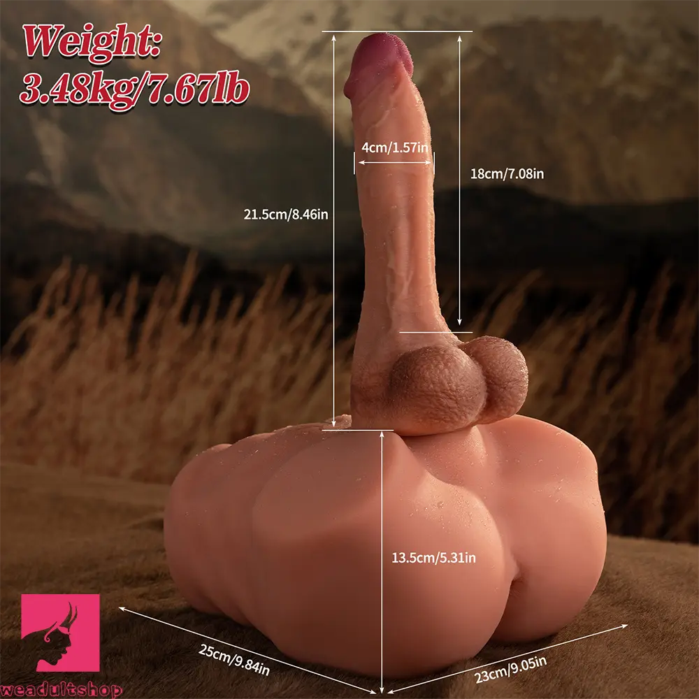 8.46in AI Video Recognition APP Remote Male Torso Dildo With Skin Texture