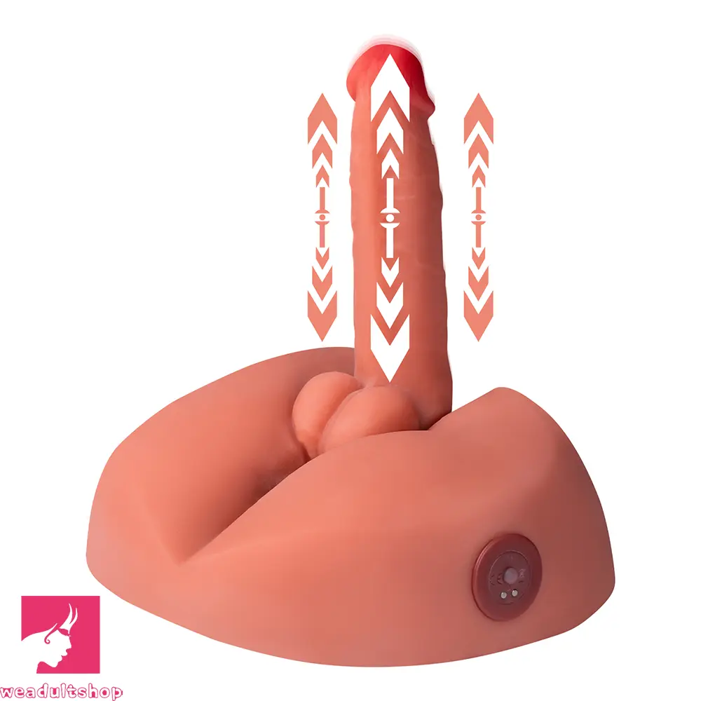 7.87in Soft Skin-Friendly Lifelike Skin Thrusting Vibrating Male Dildo Torso