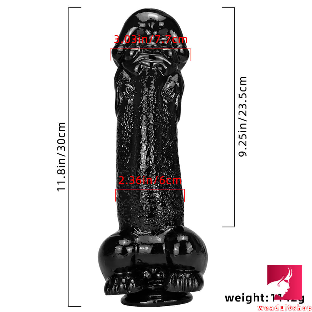 11.8in Real Feeling Big Spiked Anal Riding Dildo For New Sex