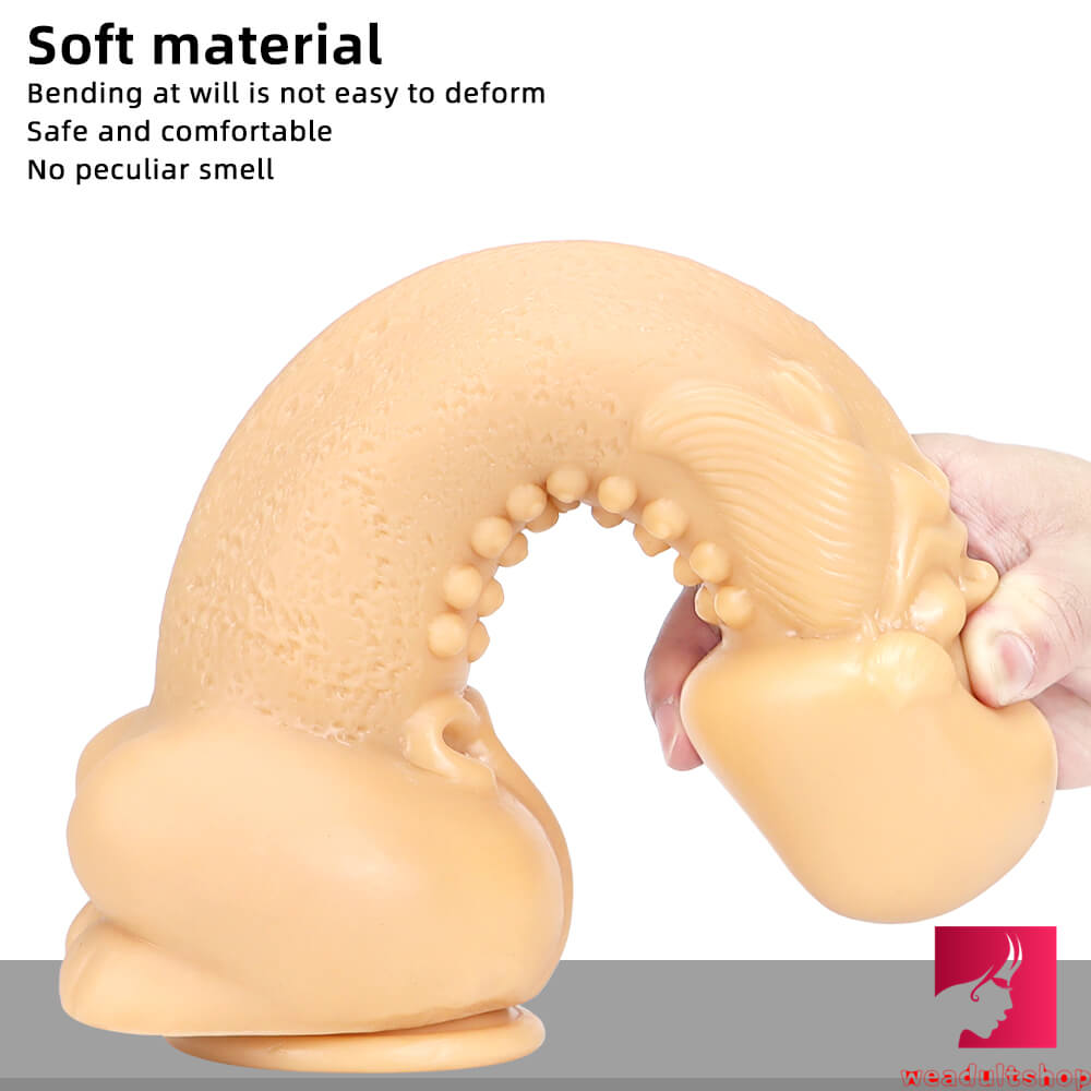 11.8in Real Feeling Big Spiked Anal Riding Dildo For New Sex