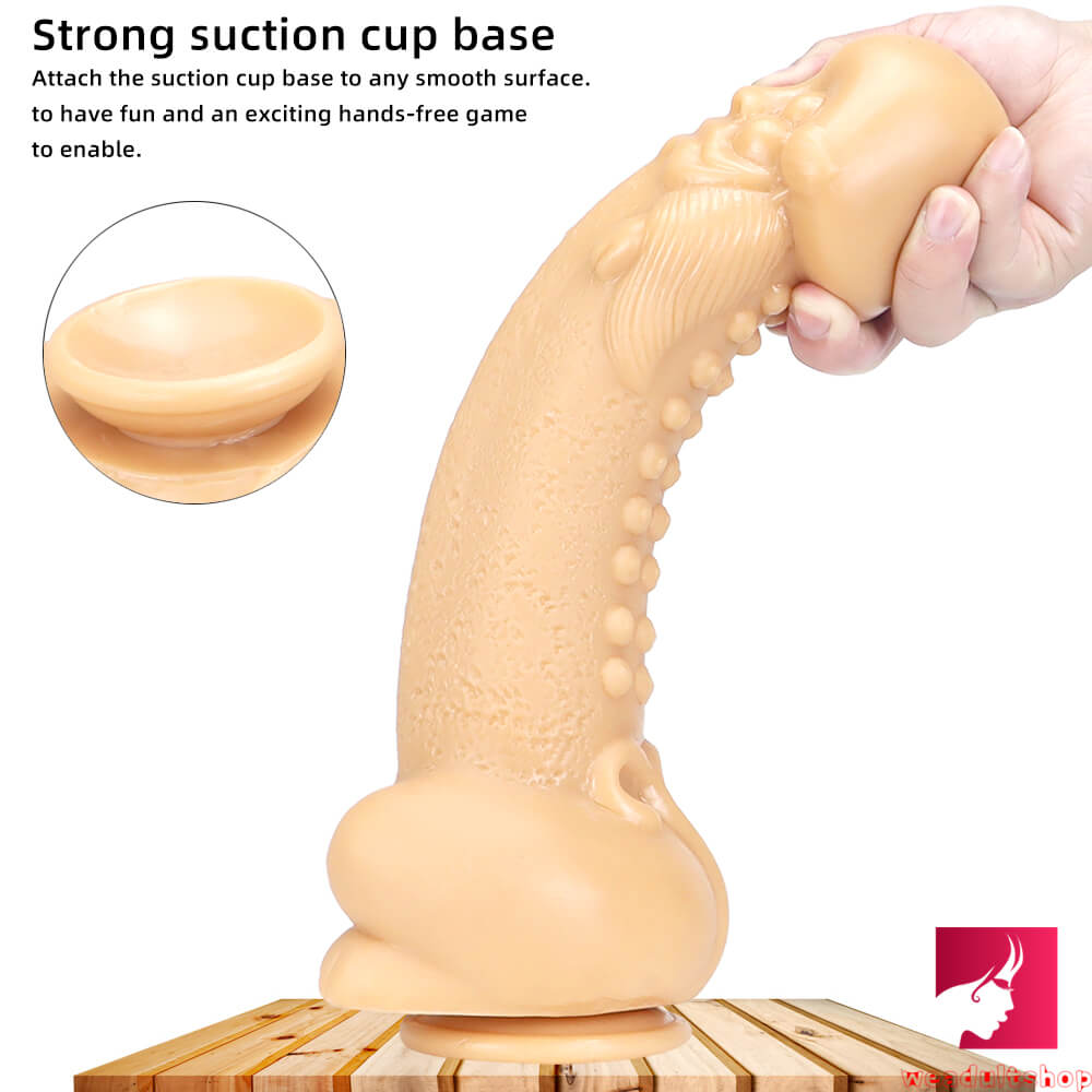 11.8in Real Feeling Big Spiked Anal Riding Dildo For New Sex