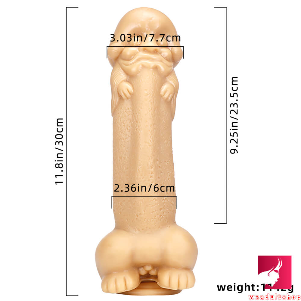 11.8in Real Feeling Big Spiked Anal Riding Dildo For New Sex