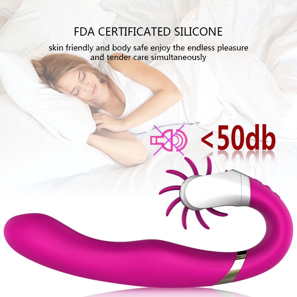 Tongue Licking Charging Heating Rotation Vibrator Weadultshop