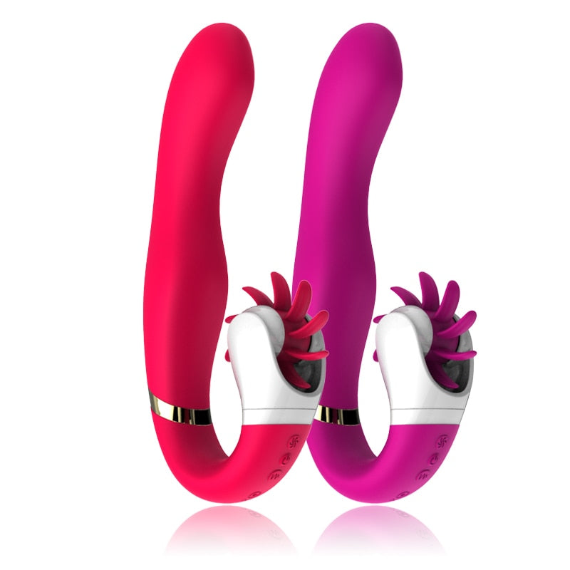Tongue Licking Charging Heating Rotation Vibrator Weadultshop