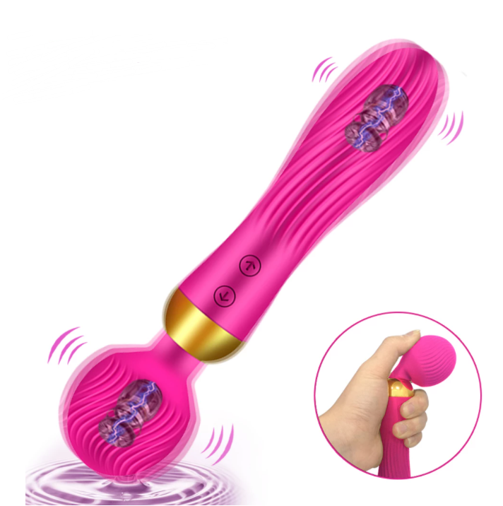 Double Head Magnetic Charging Wand Vibrator For Couples Weadultshop