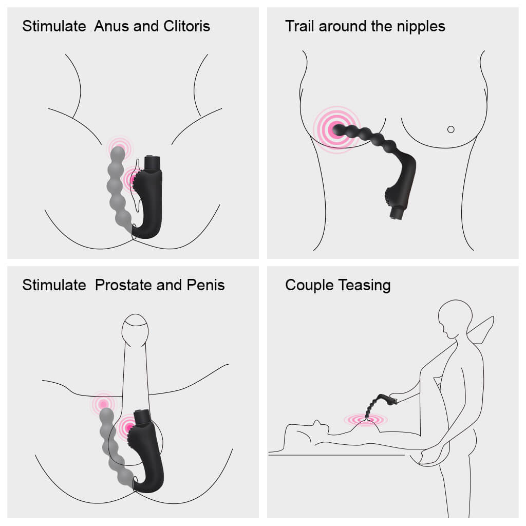 Male Prostate Massage Butt Plug 10 Frequencies Vibrating Sex Toy - Adult Toys