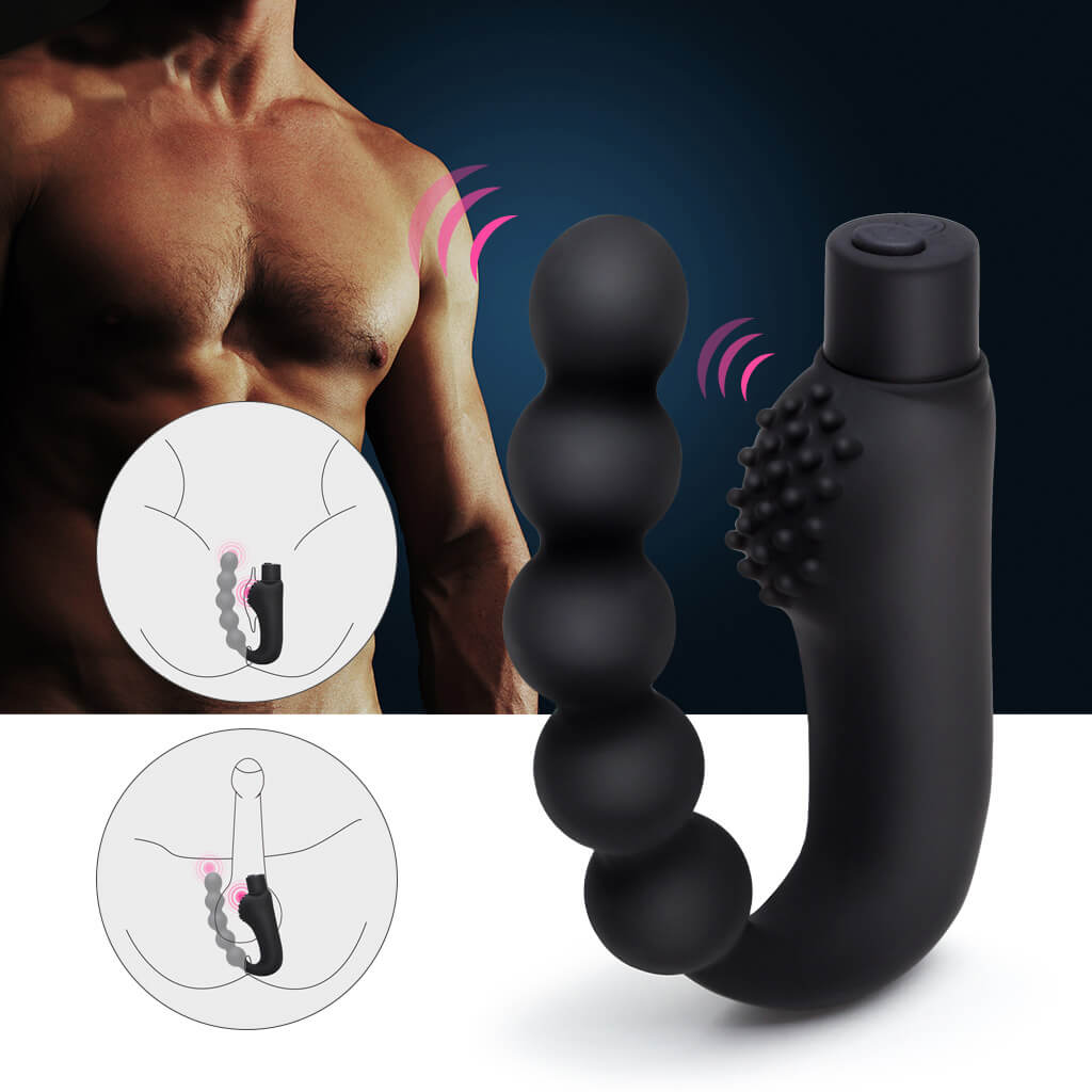 Male Prostate Massage Butt Plug 10 Frequencies Vibrating Sex Toy - Adult Toys