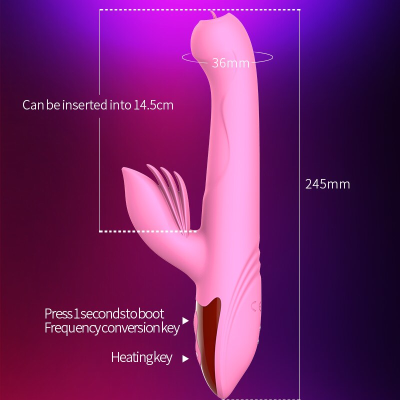 Dibe 5th Fully Automatic Telescopic Tongue Licking Stimulation Vibrator Weadultshop