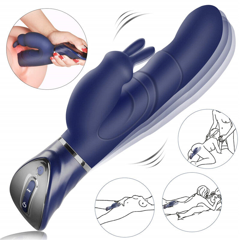Double Motors Heating Massaging 10 Modes Waterproof Rabbit Vibrator Double Motors Heating Massaging 10 Modes Waterproof Rabbit Vibrator