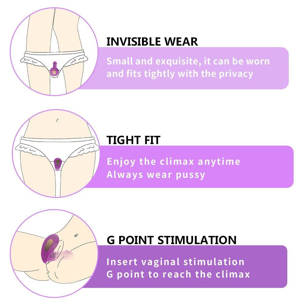 Wearing Dildo Thrusting Piston Invisible Heating Wireless Vibrator Weadultshop