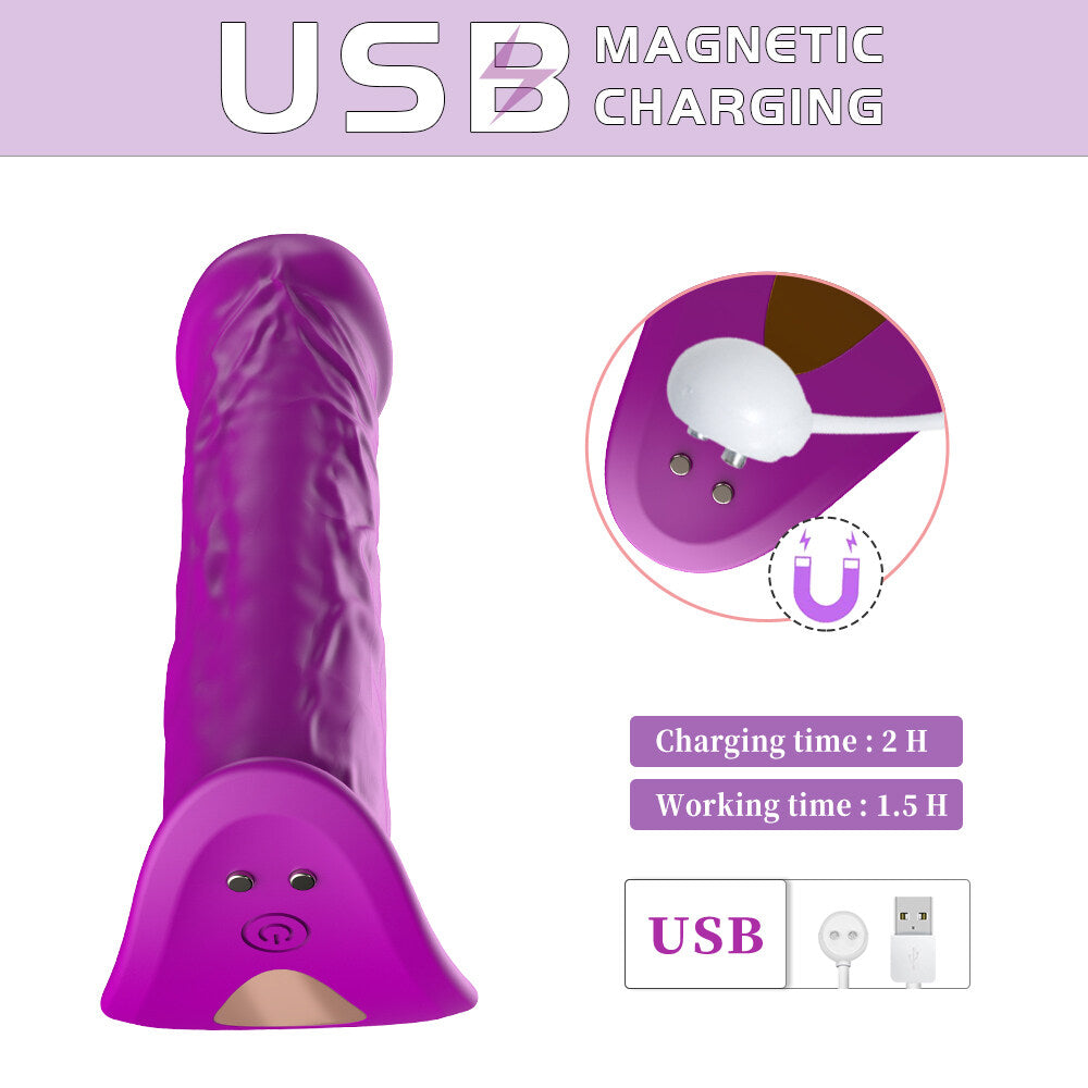 Wearing Dildo Thrusting Piston Invisible Heating Wireless Vibrator Weadultshop