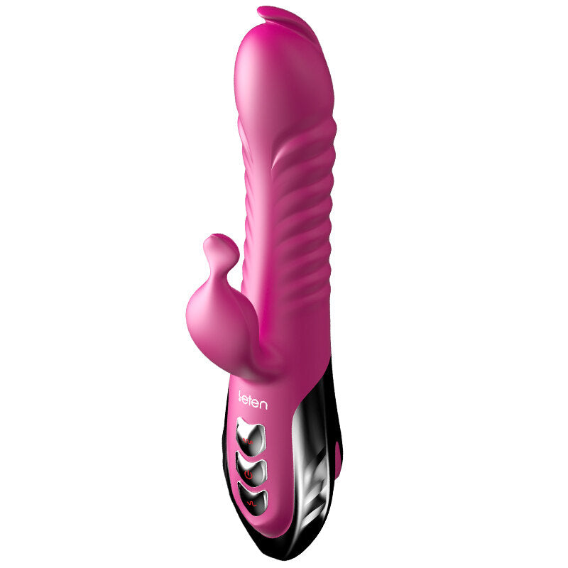 Leten 4IN1 Automatic Thrusting Heating Tongue Licking Soft Impact Vibrator Weadultshop