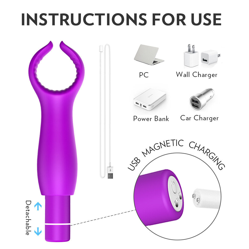 Mini Lock Ring Compact Detachable AV Vibrator Weadultshop