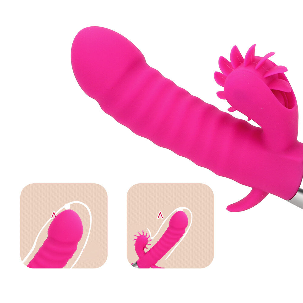 Leten Impact Smart Warming Tongue Rotation Licking Thrusting Vibrator Weadultshop