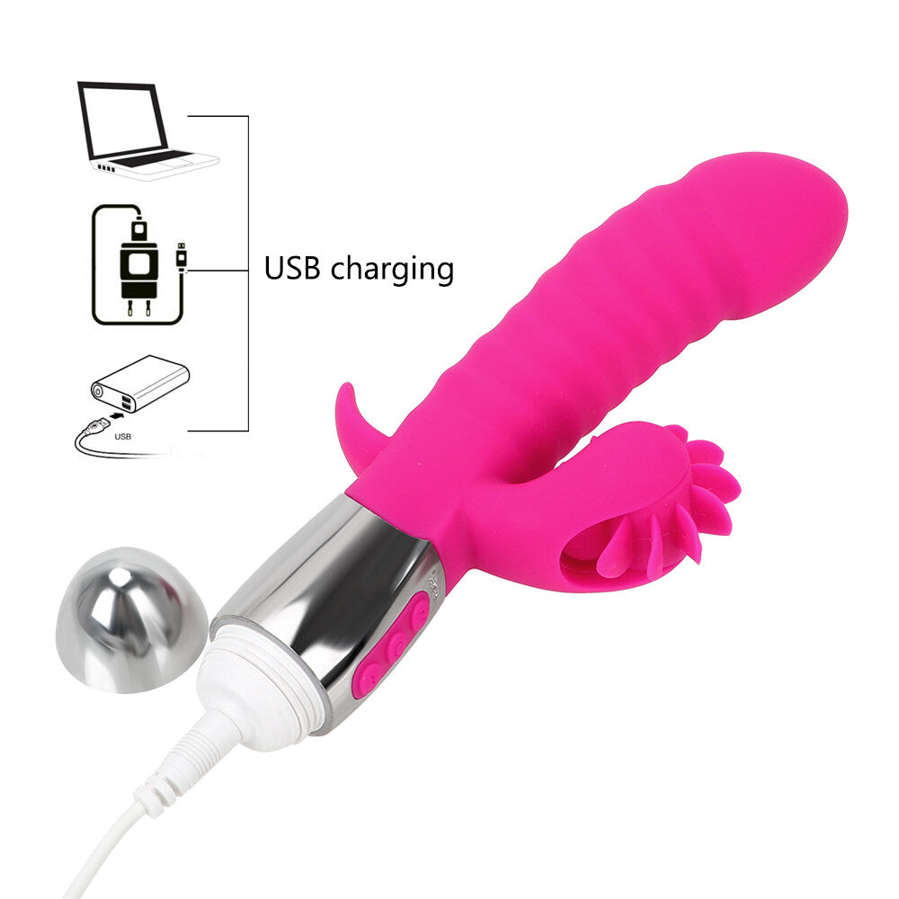 Leten Impact Smart Warming Tongue Rotation Licking Thrusting Vibrator Weadultshop