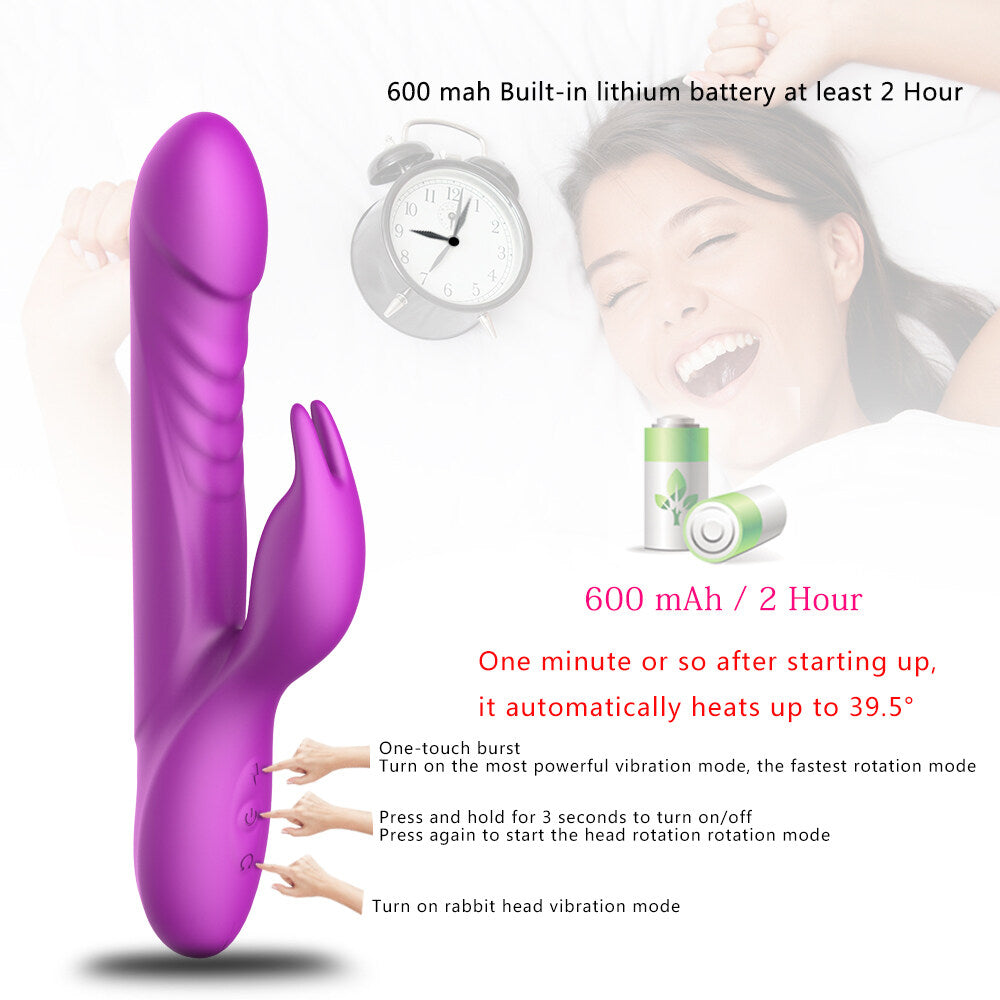 Double Motors Dildo Multiple Modes Rabbit Vibrator Weadultshop