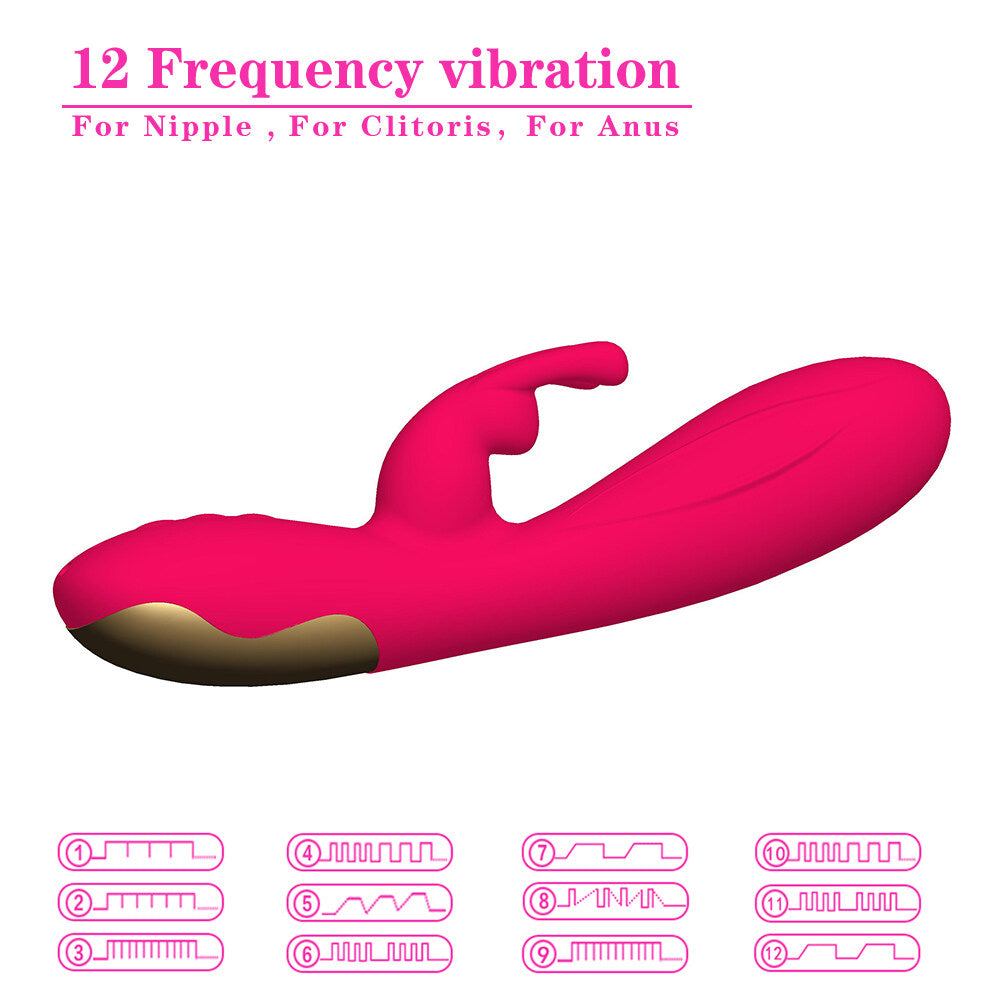 Silicone G Spot Stimulating USB Charging Rabbit Vibrator Weadultshop