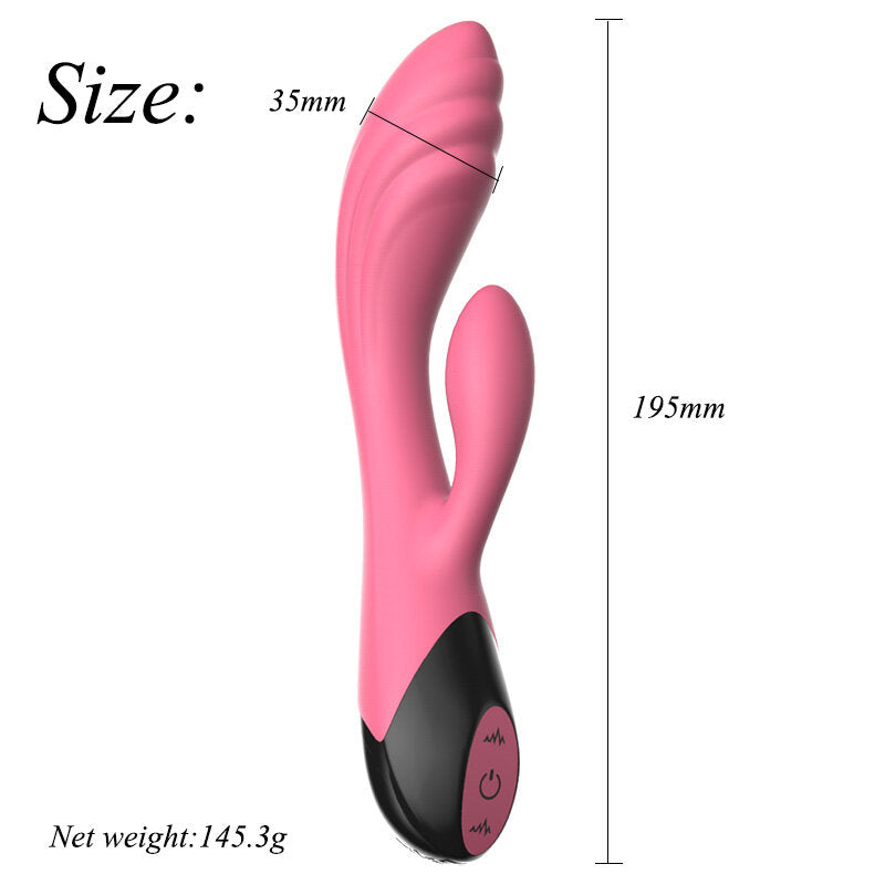 7 Frequency Female Using Double Head Massage Wand Vibrator Weadultshop