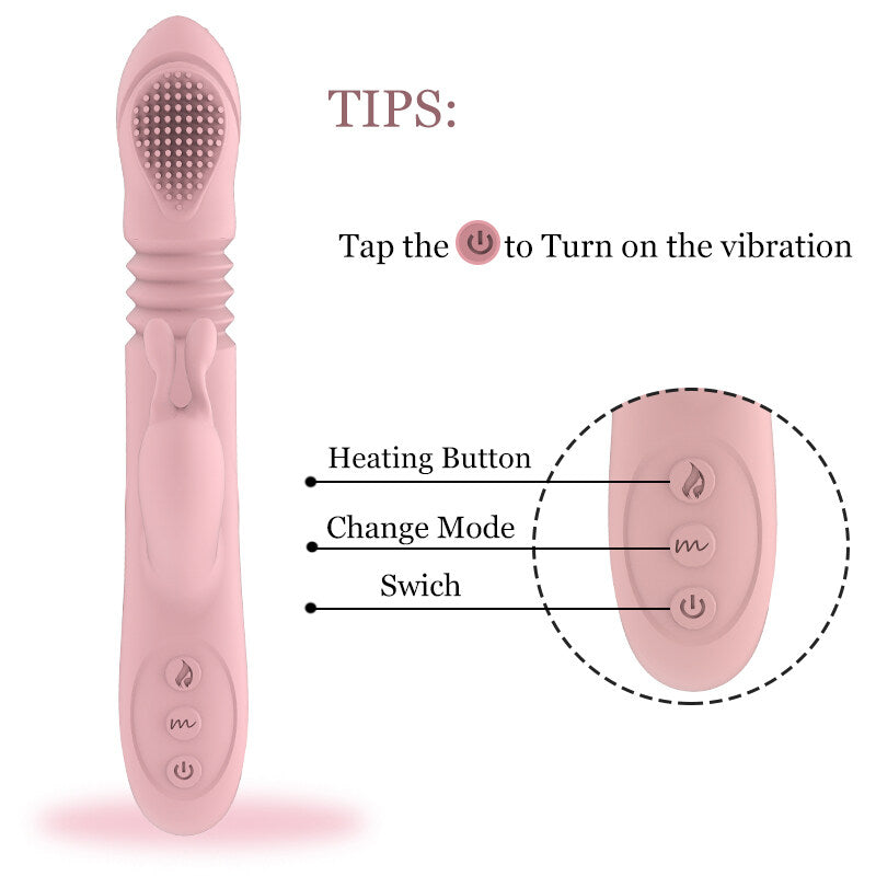 Smart Heating Thrusting Rabbit Vibrator For Adult Weadultshop
