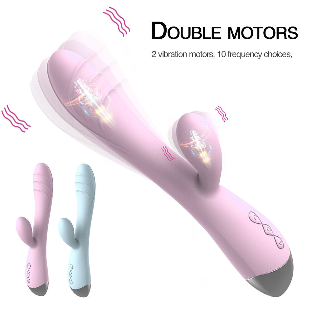 10 Frequencies Vibrating Quiet USB Charging Vibrator Weadultshop