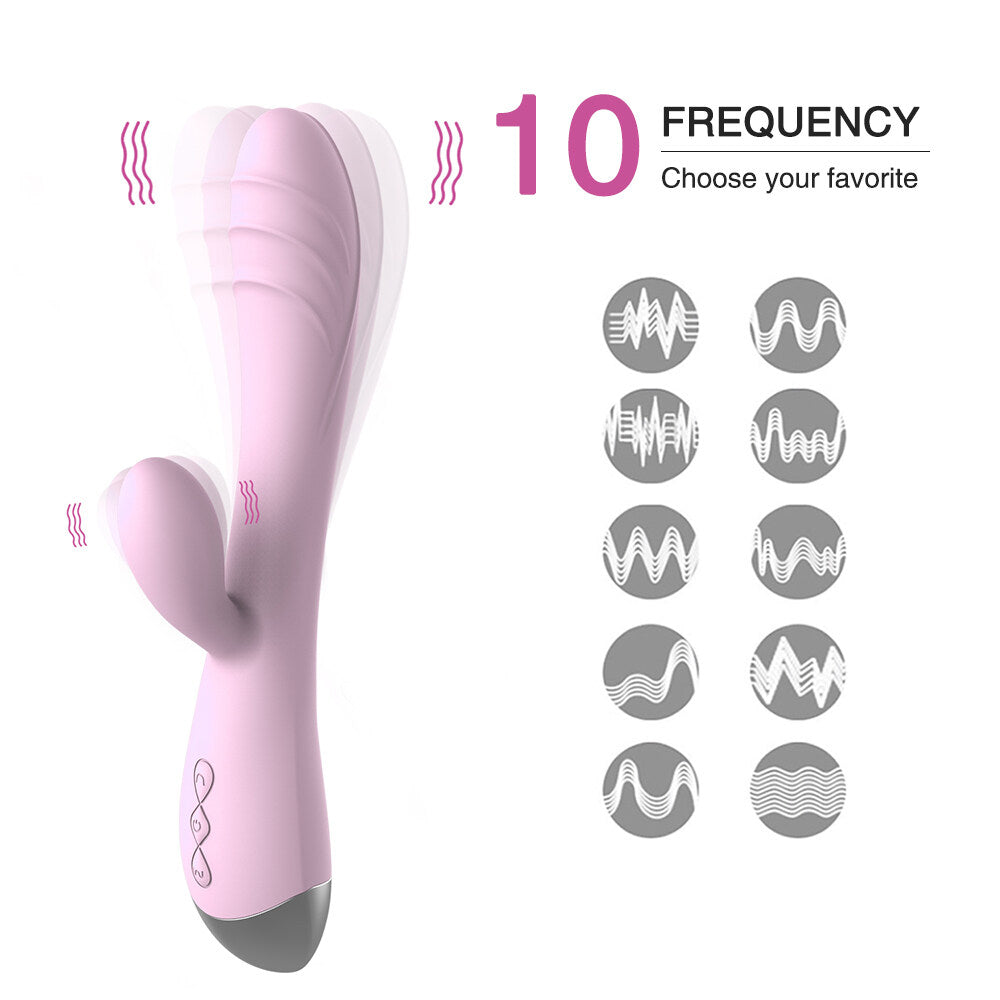 10 Frequencies Vibrating Quiet USB Charging Vibrator Weadultshop
