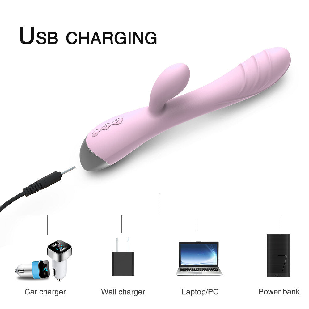 10 Frequencies Vibrating Quiet USB Charging Vibrator Weadultshop