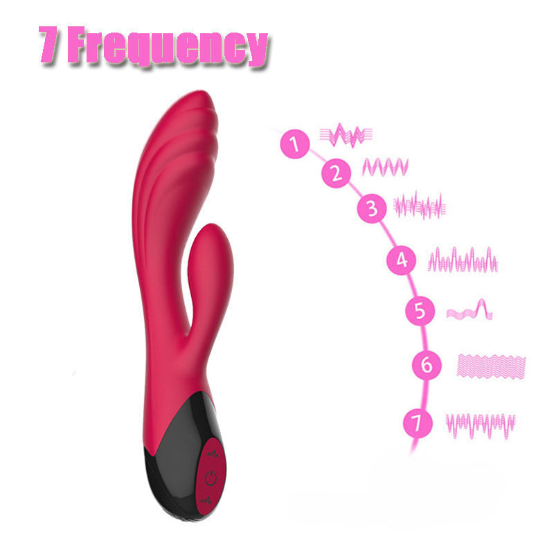 Dual Vibrating 10 Frequencies Quiet USB Charging Rabbit Vibrator Weadultshop