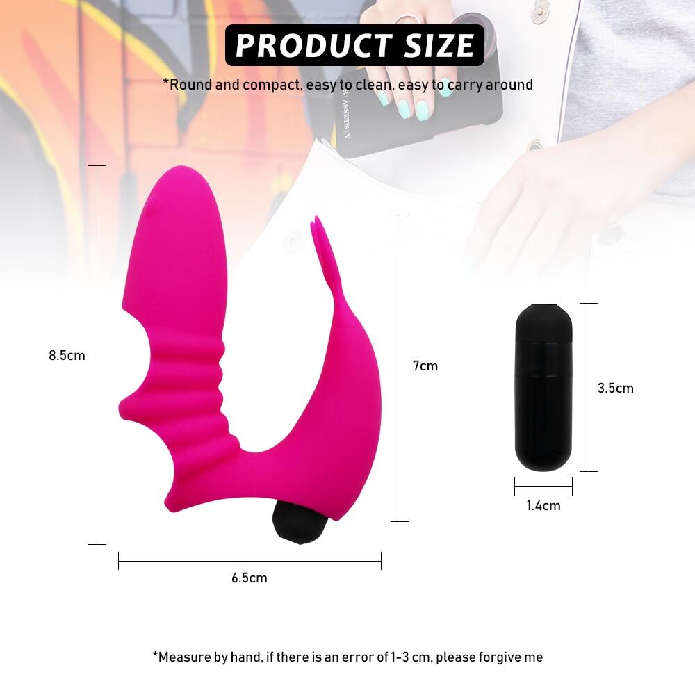 Single Frequency Vibrating Figure Glove Silicone Vibrator For Anus Vagina Weadultshop
