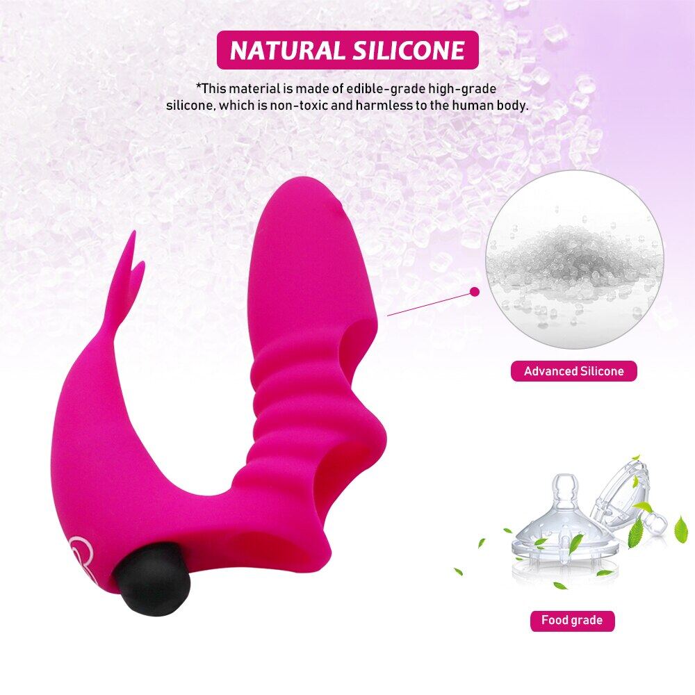 Single Frequency Vibrating Figure Glove Silicone Vibrator For Anus Vagina Weadultshop