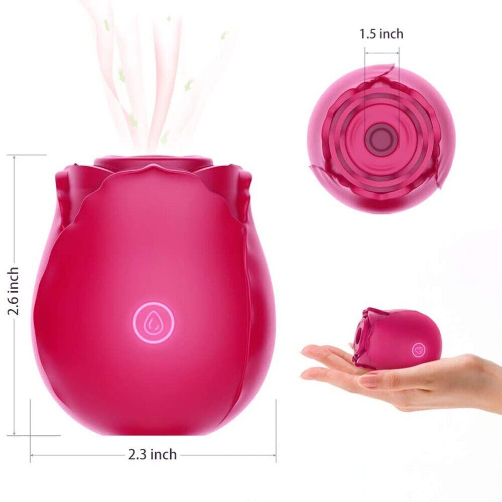 Omysky Rose Flower Toy With Tongue Licking Sucking Vibrator Weadultshop