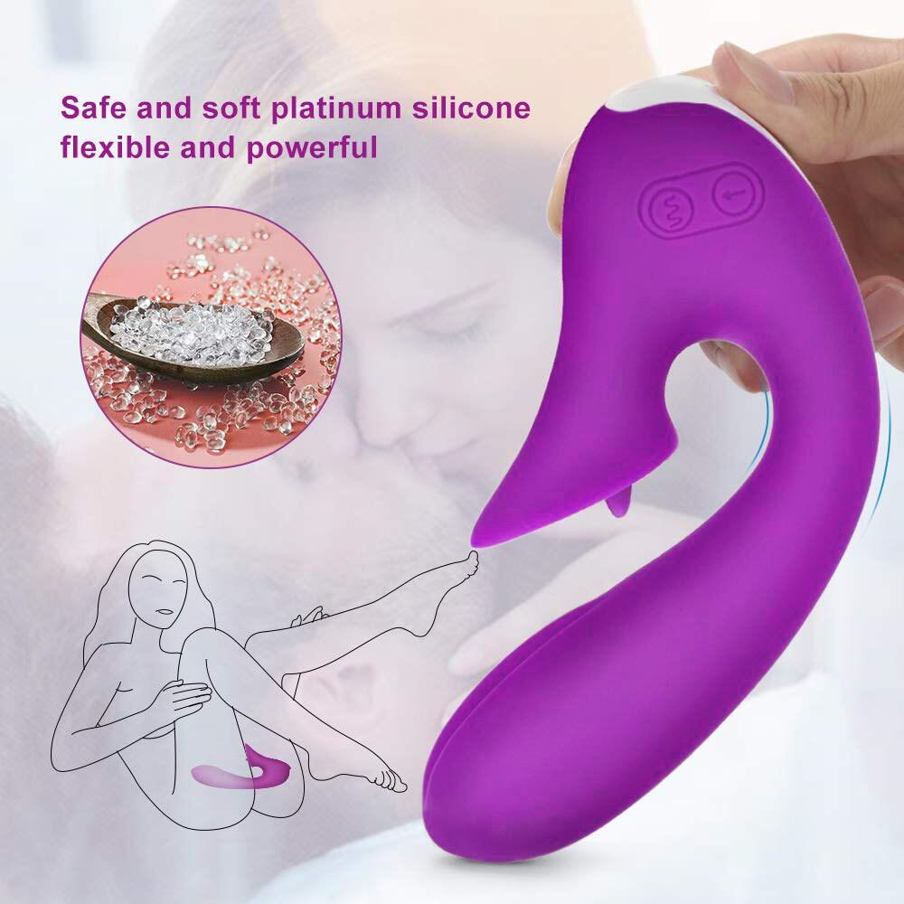 Tongue Licking Sucking Two Motors Vibrator For Women Weadultshop