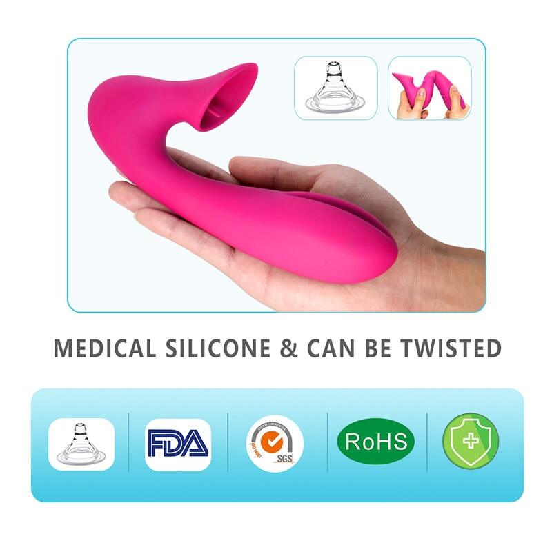 Tongue Licking Sucking Two Motors Vibrator For Women Weadultshop