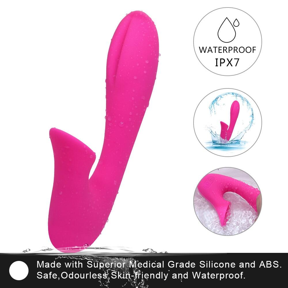 Tongue Licking Sucking Two Motors Vibrator For Women Weadultshop