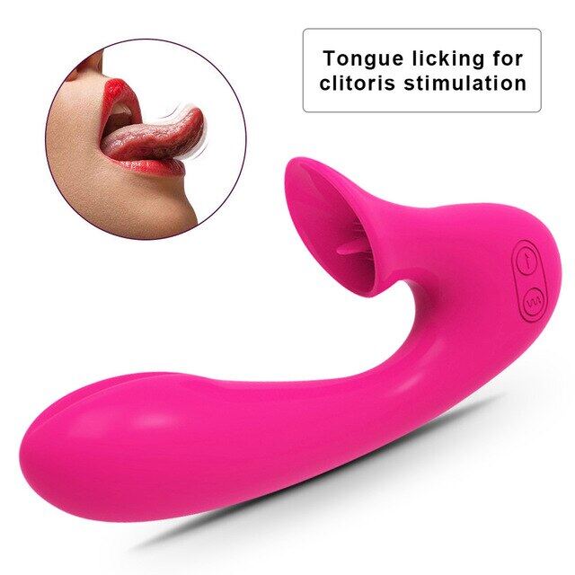 Tongue Licking Sucking Two Motors Vibrator For Women Weadultshop