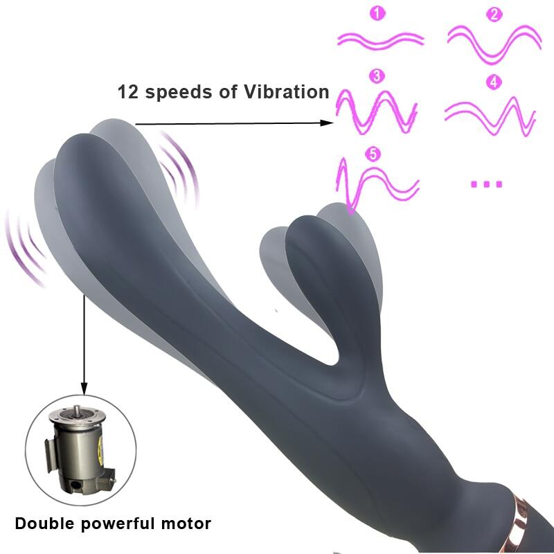 Double Motors Vagina Suking AV Wand For Breasts Massaging Weadultshop