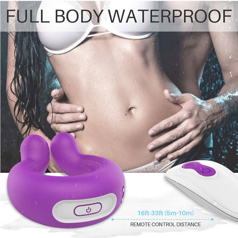 Double Head Vibrating Cock Ring Vagina Breasts Stimulating Weadultshop