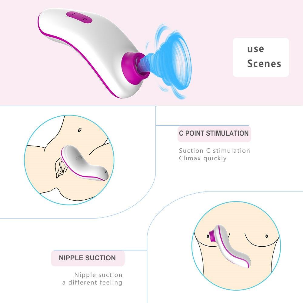 Silicone Waterproof Sucking Vibrator For Breasts Vagina Weadultshop