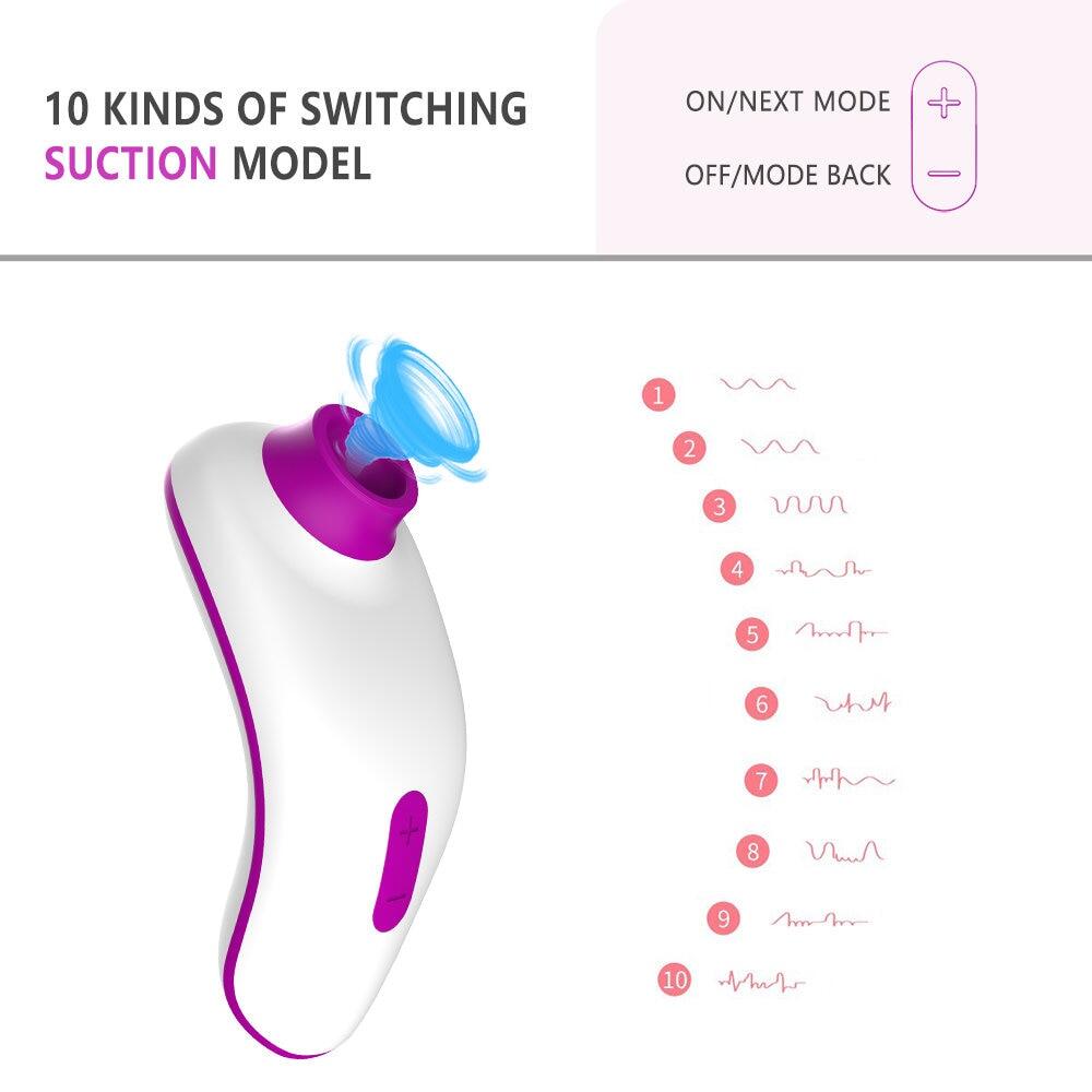 Silicone Waterproof Sucking Vibrator For Breasts Vagina Weadultshop