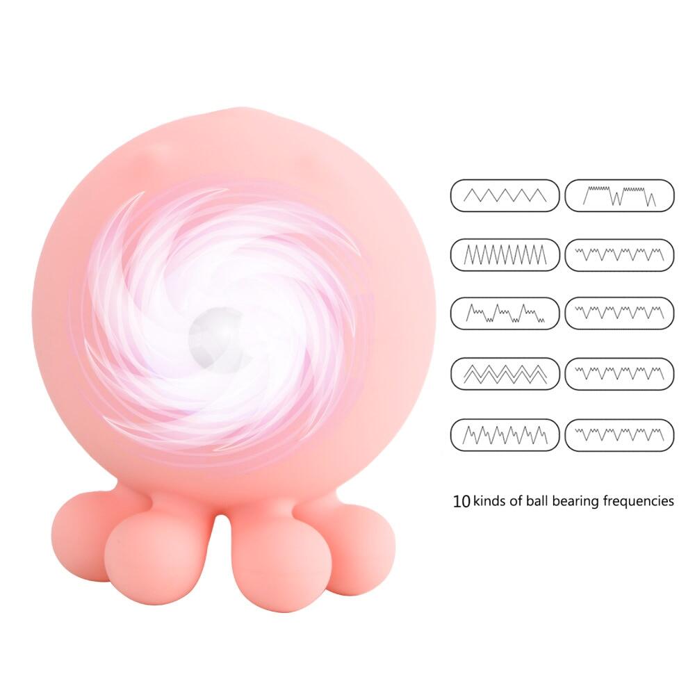 Small Octopus Sucking Vaginal Breast Charging Masturbation Vibrator Weadultshop