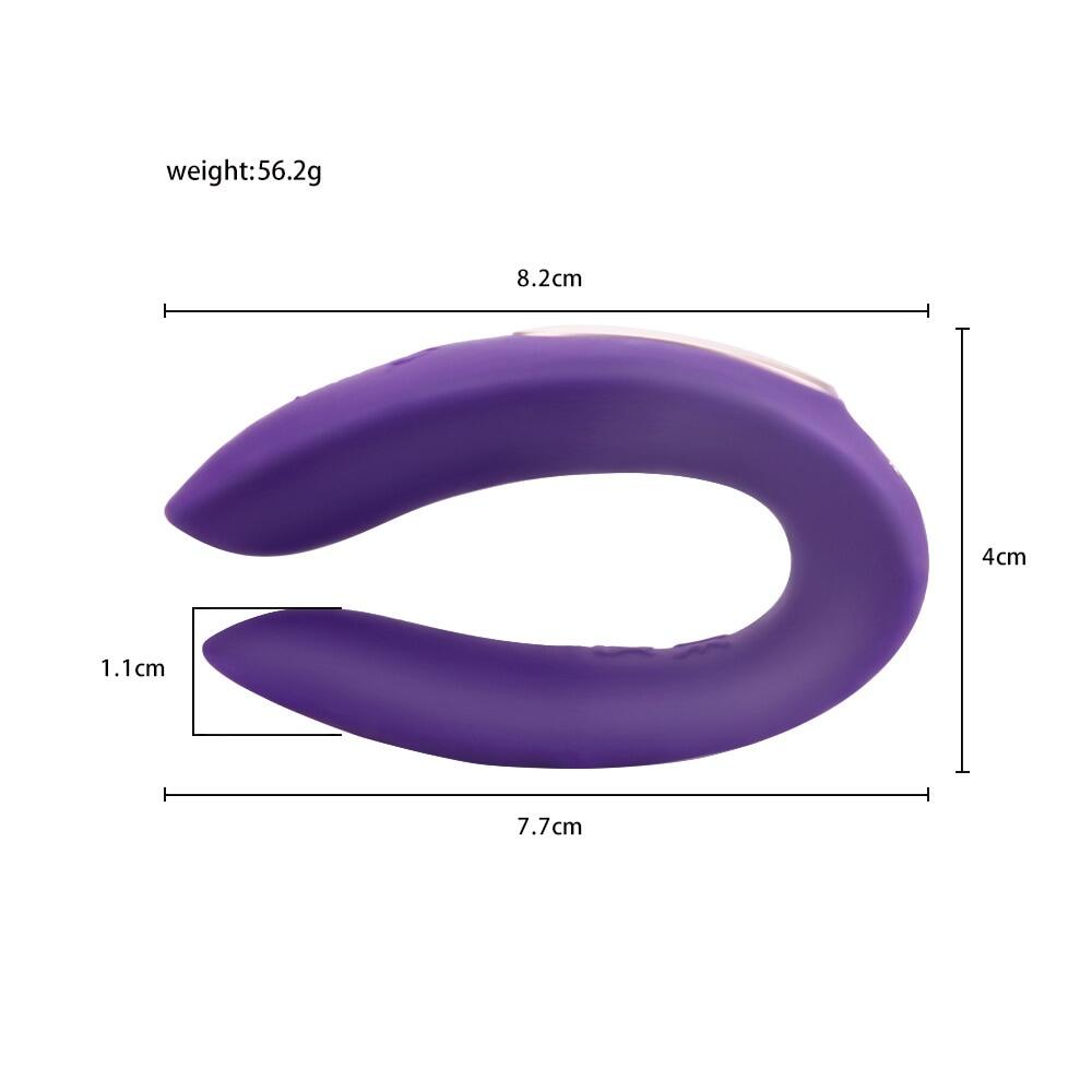 U Shaped Vibrator Double Motors Wearable Vibrator For Couples Weadultshop