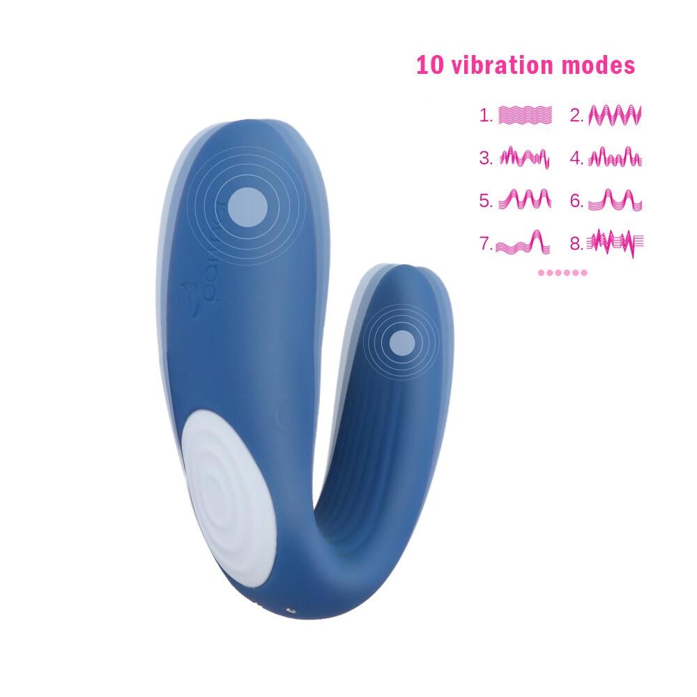 U Shaped Vibrator Double Motors Wearable Vibrator For Couples Weadultshop