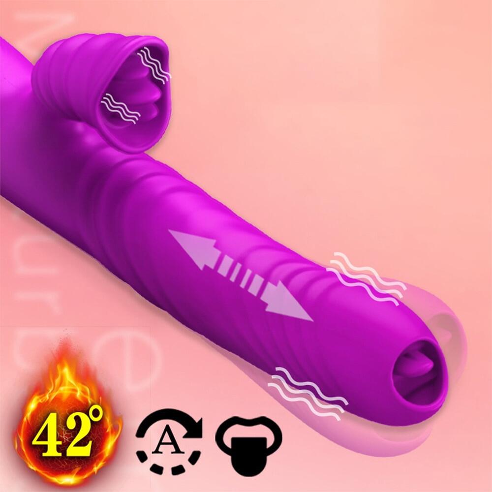 Tongue Rotating Thrusting Heating Sucking AV Wand Weadultshop