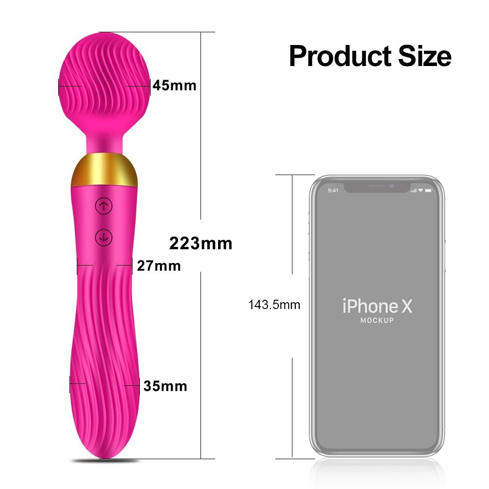Double Head Magnetic Charging Wand Vibrator For Couples Weadultshop