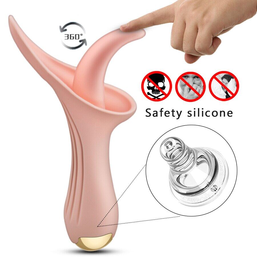 Silicone Tongue Vagina 10 Frequencies Licking Vibrator Weadultshop