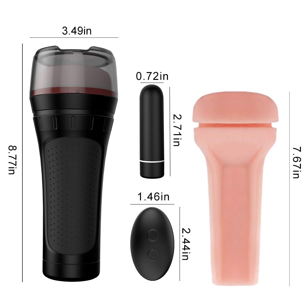 3D Realistic Virgin Vibrating Powered Pocket Pussy Male Masturbator - Adult Toys