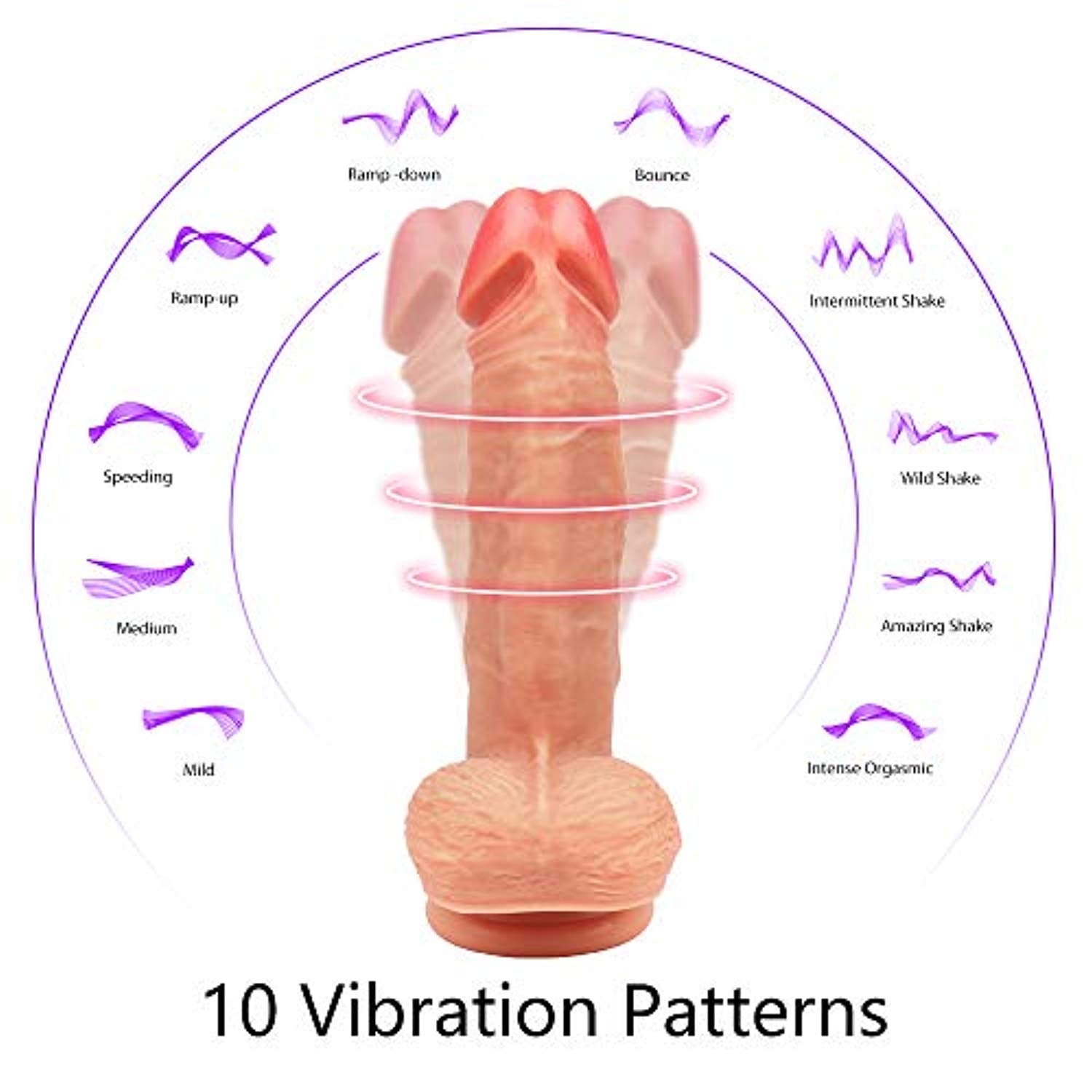 360° Whirling Vibration Dildo - Adult Toys